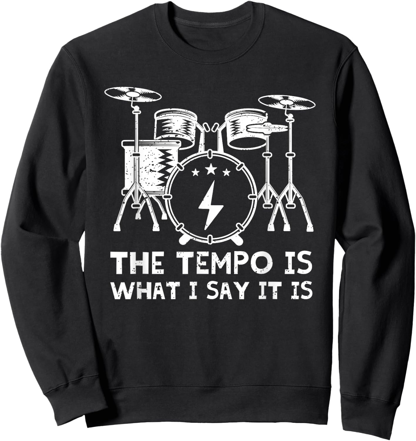 Best Drum Design Women Drummer Drum Kit Drumming Sweatshirt - Sweatshirt | Black