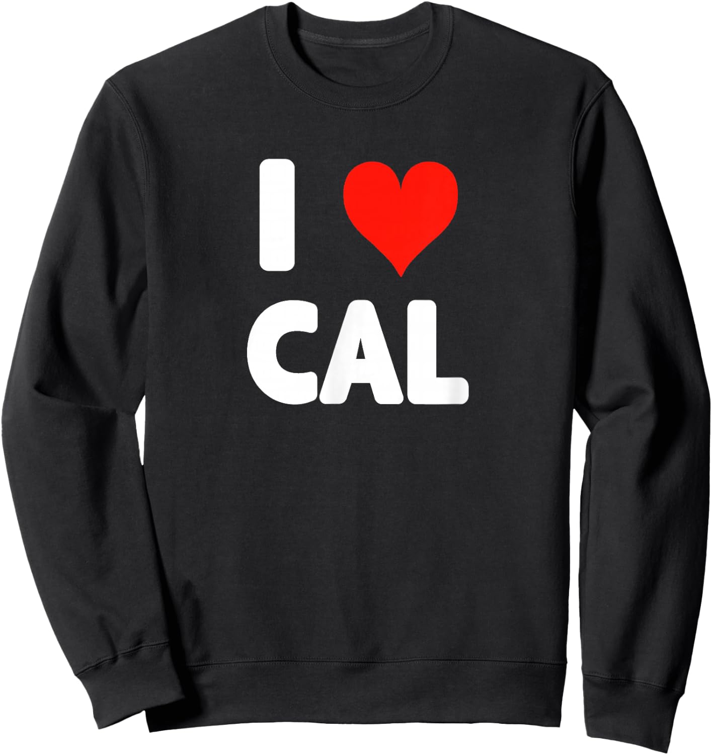 I Love Cal - Heart Sweatshirt - Sweatshirt | Black