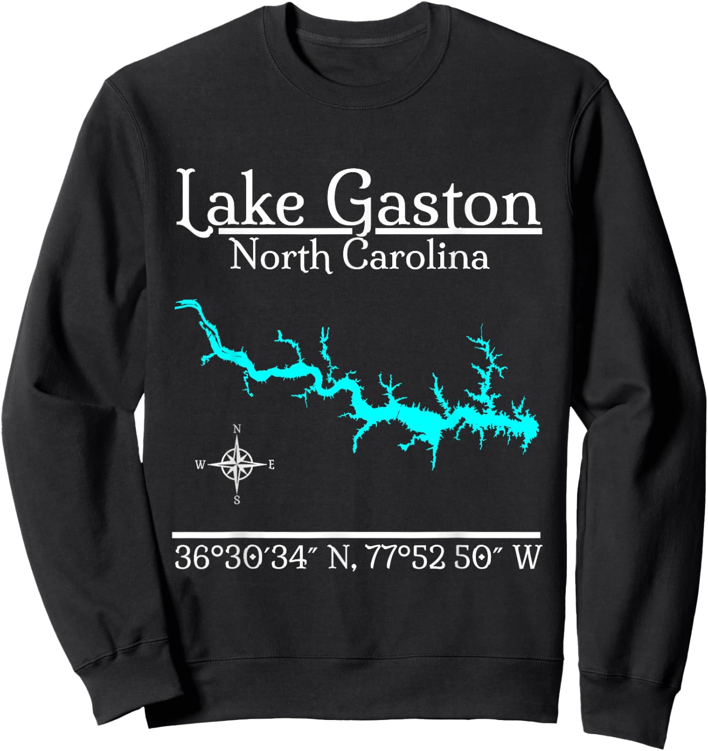 Lake Gaston - North Carolina Sweatshirt - Sweatshirt | Black