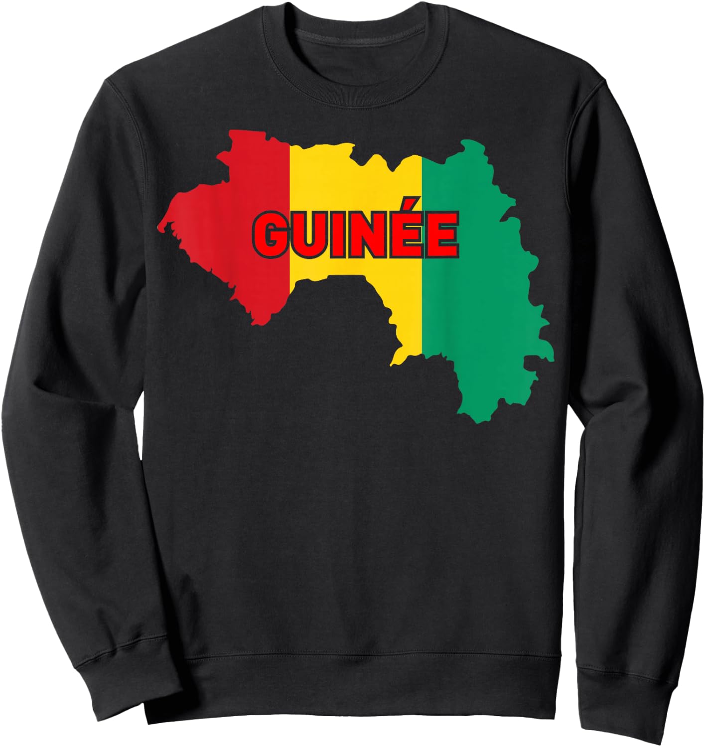 Proud Family and Patriotic Flag of Country Guinée Sweatshirt - Sweatshirt | Black