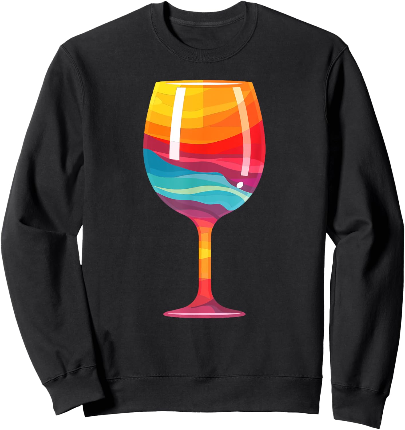 Wine glass Wine Lover Wine Lovers Gifts Sweatshirt - Sweatshirt | Black