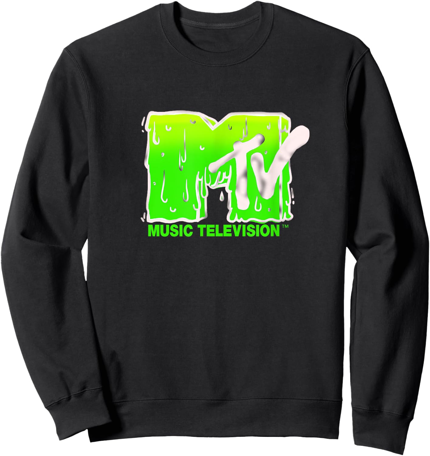 Mademark x MTV - The official MTV Logo in green liquid horror style Sweatshirt - Sweatshirt | Black
