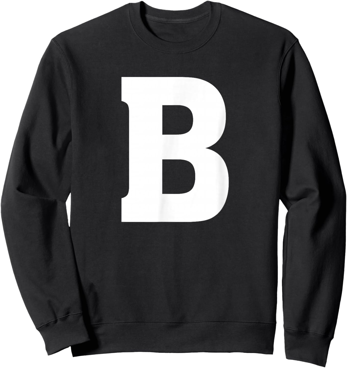 Letter B Shirt Alphabet Capital Letter Sweatshirt - Sweatshirt | Black