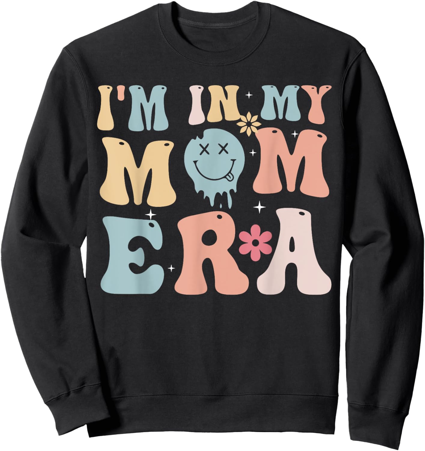 Groovy Retro I'm In My Mom Era Sweatshirt - Sweatshirt | Black