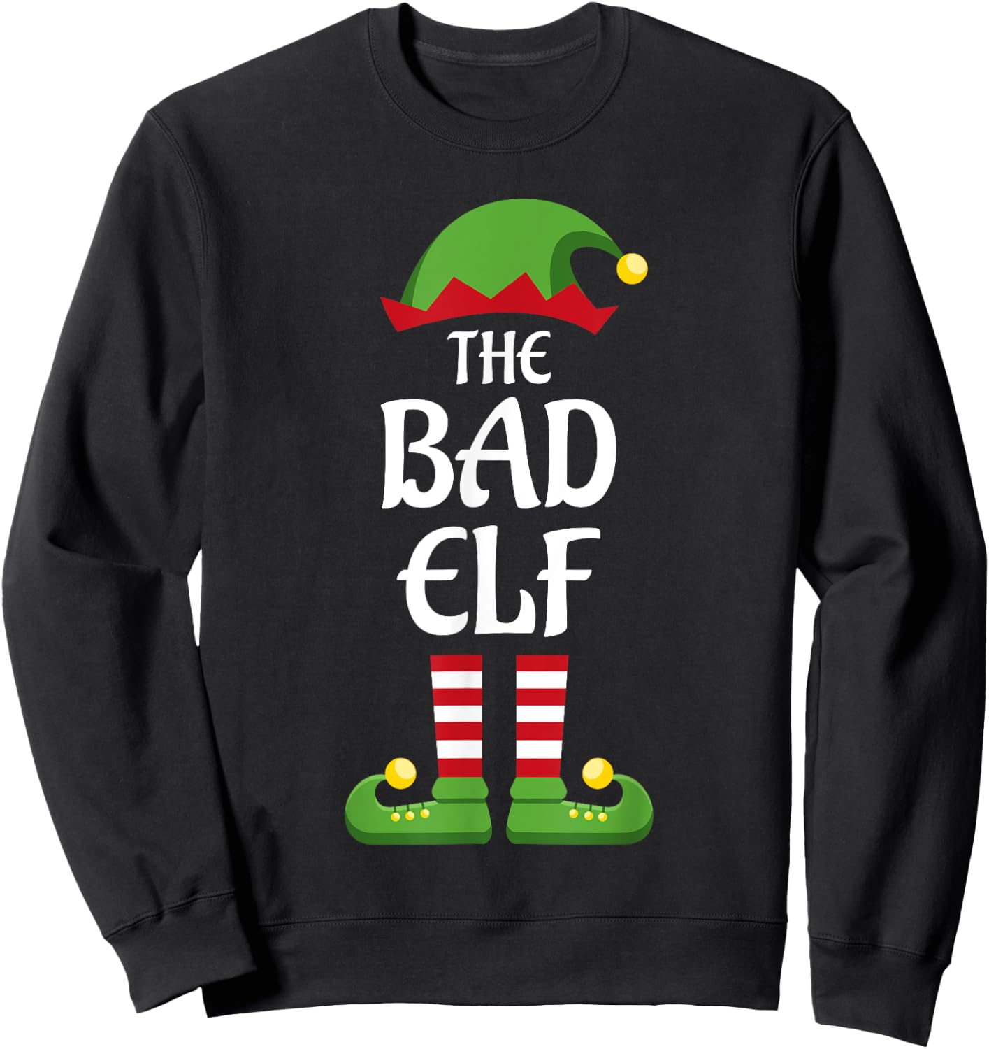 Bad Elf Family Matching Group Christmas Sweatshirt - Sweatshirt | Black