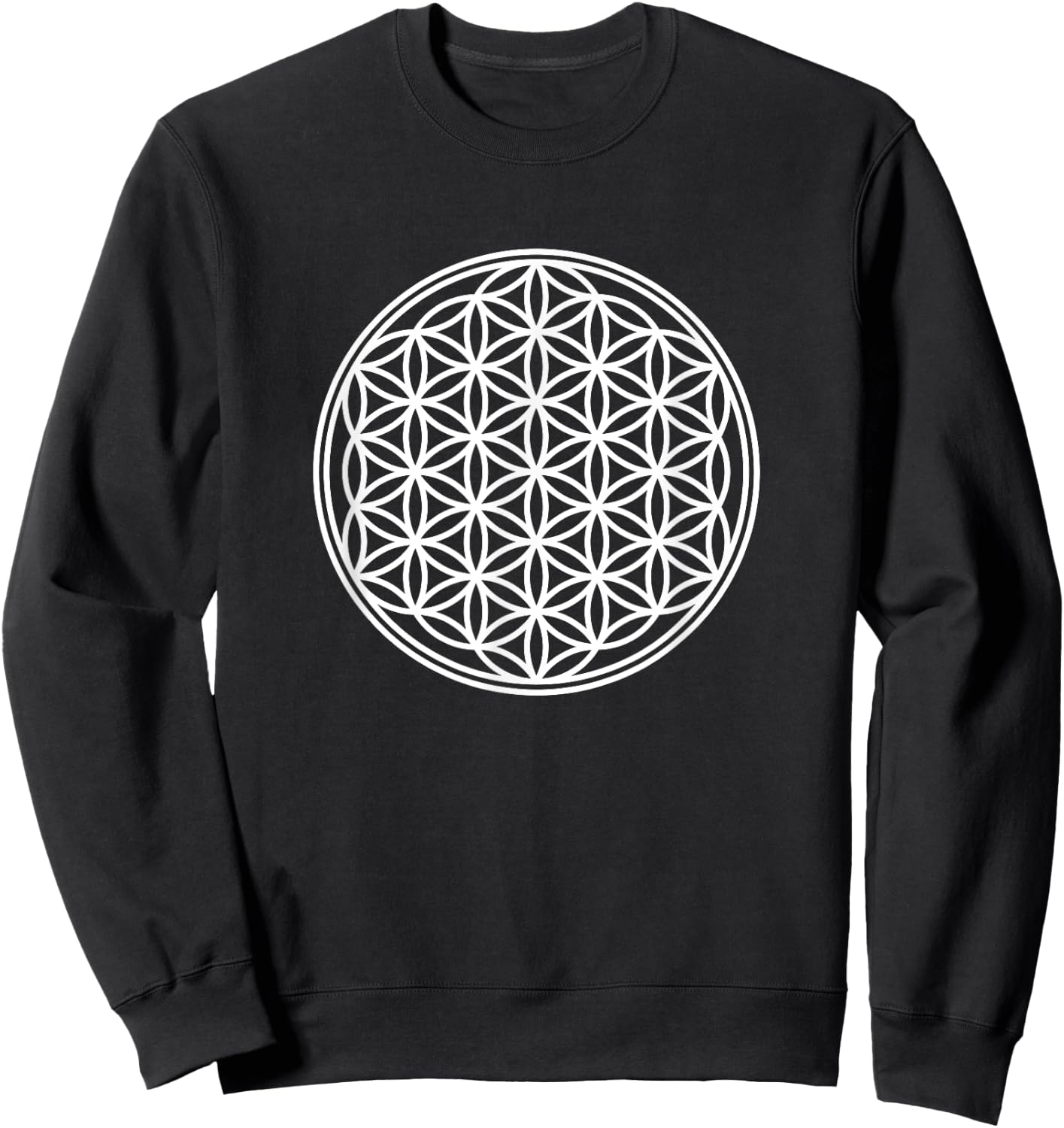 Flower Of Life / Symbol of Fundamental Forms Of Space Time Sweatshirt - Sweatshirt | Black