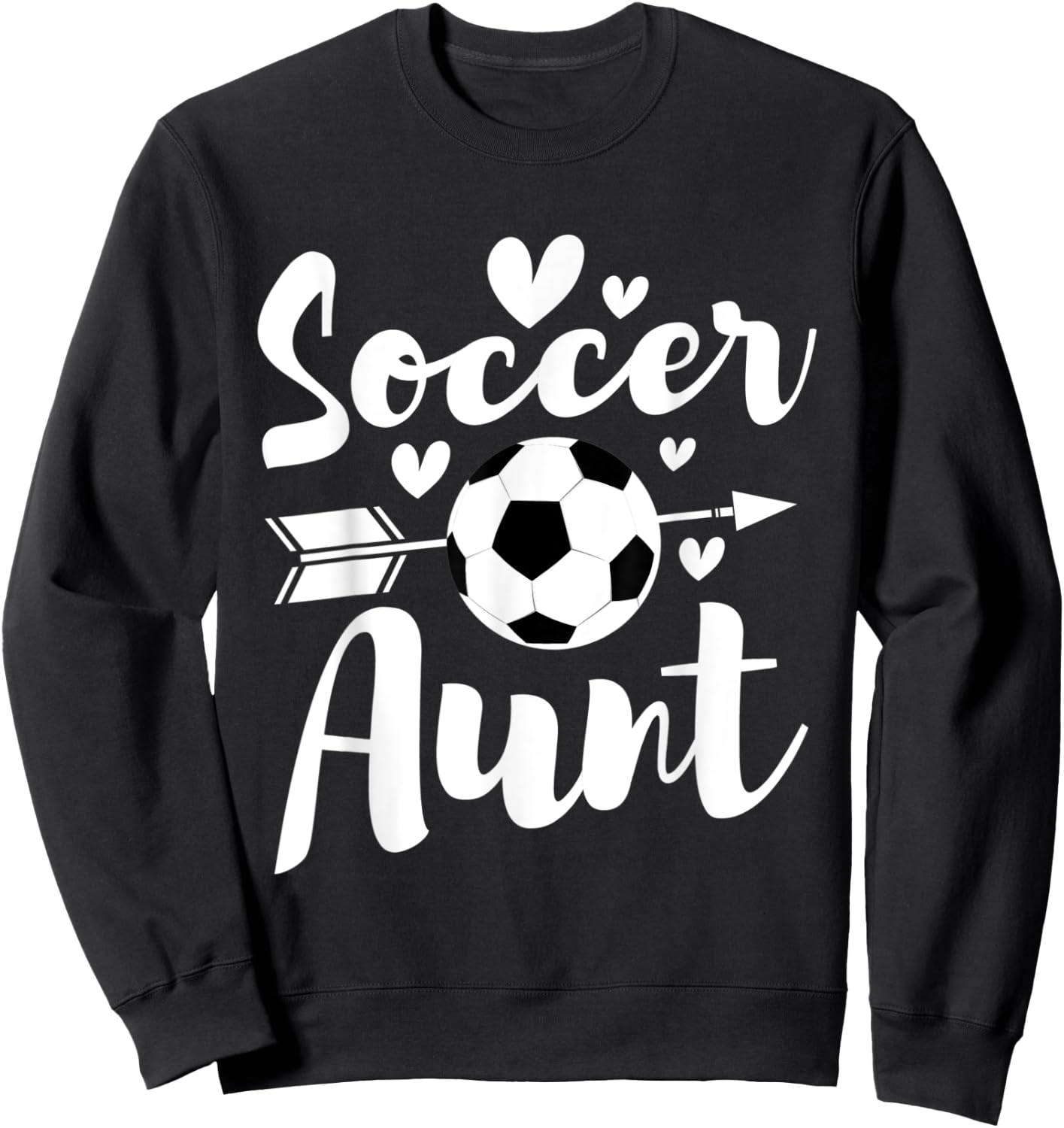 Soccer Aunt - Auntie Aunty Sports Ball Lover Family Sweatshirt - Sweatshirt | Black