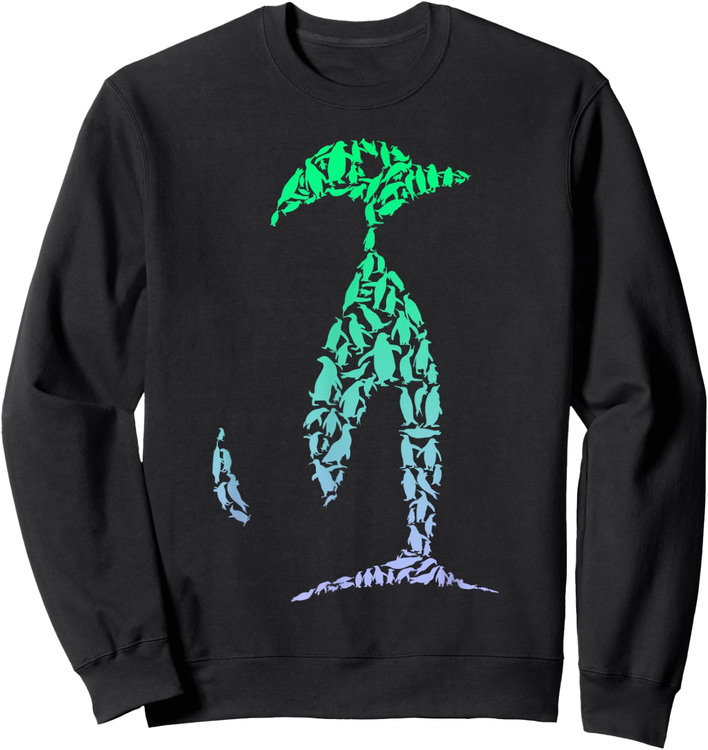 Boys Penguin Shirts Silhouette Penguins | Boys Penguin Sweatshirt - Sweatshirt | Black