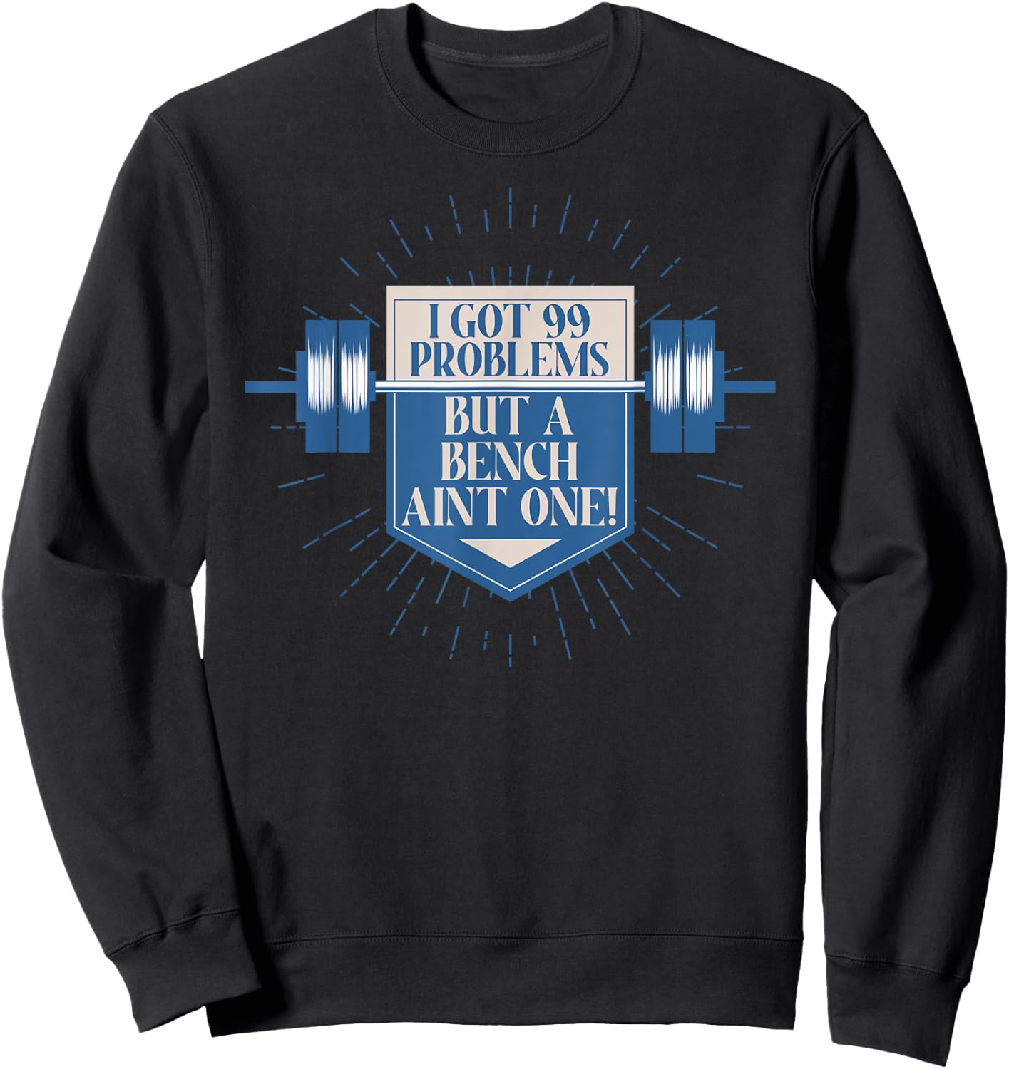 Bench Bodybuilding Powerlifting Motivation Sweatshirt - Sweatshirt | Black