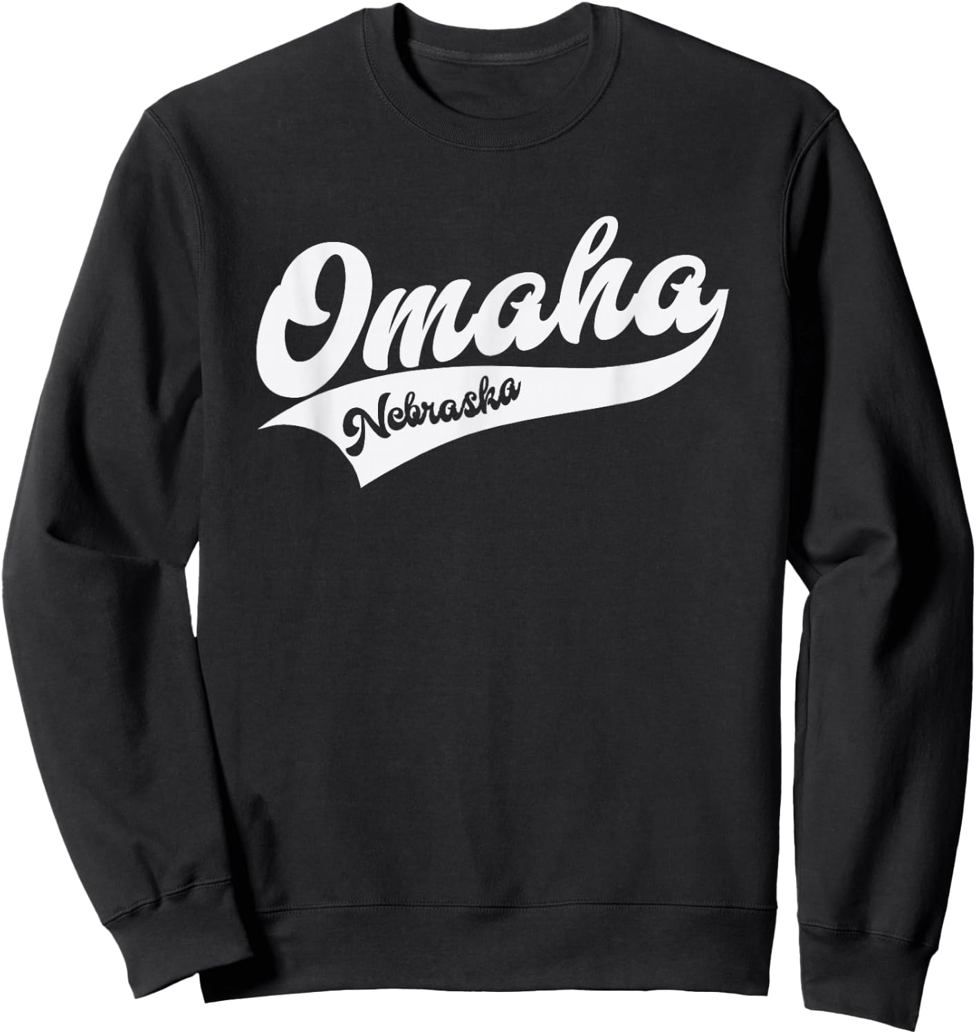 Omaha - Nebraska - Retro / Throwback Design - Classic Sweatshirt - Sweatshirt | Black