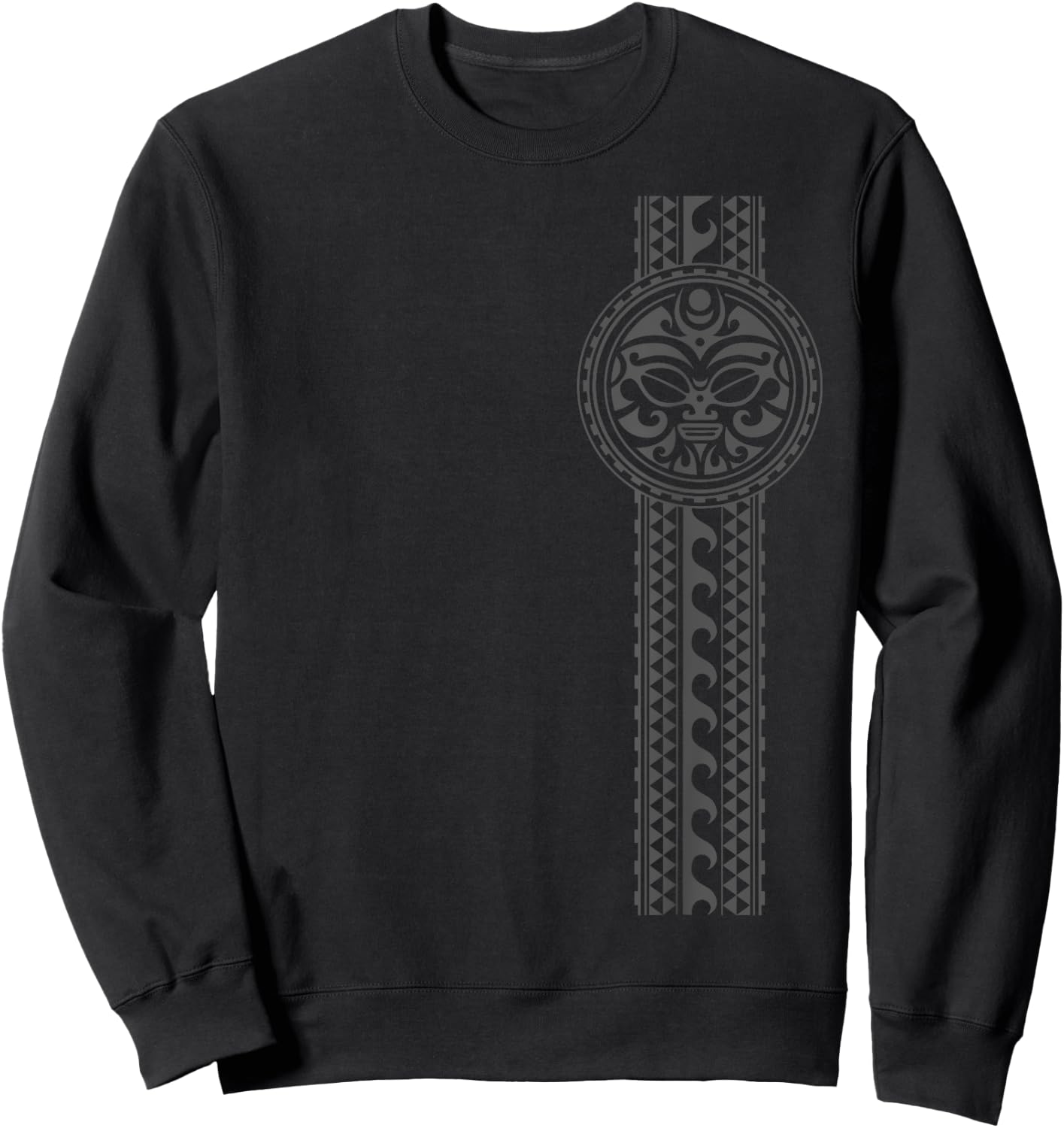 New Zealand Symbol Haka Culture Maori Mask Tribal Sweatshirt - Sweatshirt | Black