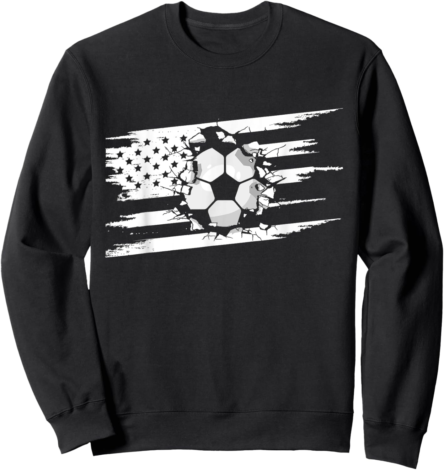 American Flag Soccer Apparel - Soccer Sweatshirt - Sweatshirt | Black