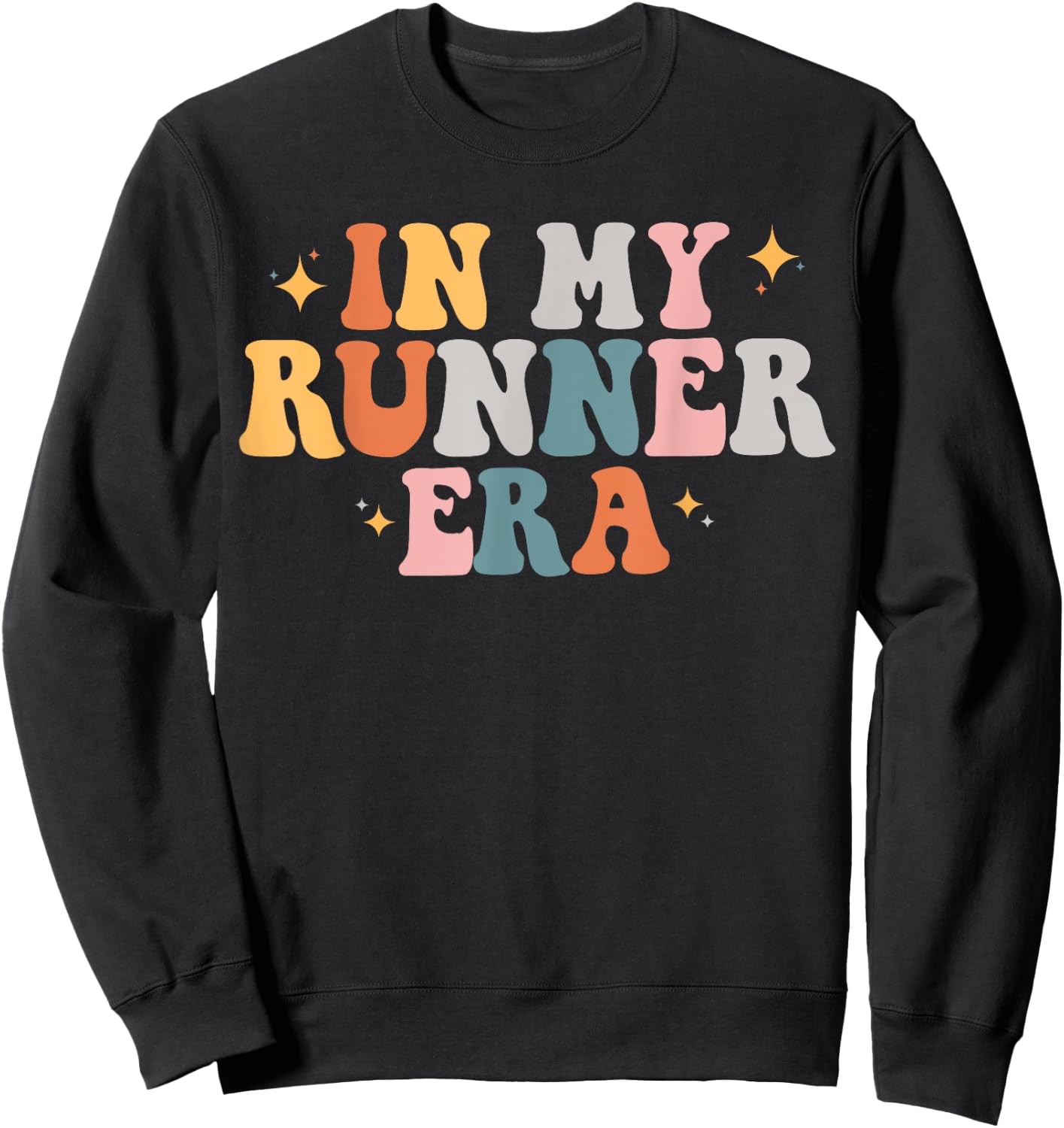 In My Runner Era Funny Running Marathon Fitness Running Mom Sweatshirt - Sweatshirt | Black