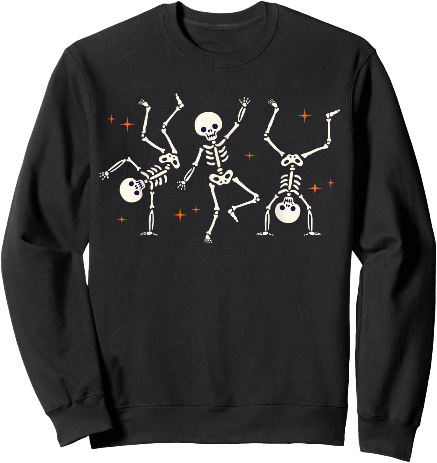 Dancing Skeletons Dance Challenge Halloween Scary Boys Girls Sweatshirt - Sweatshirt | Black