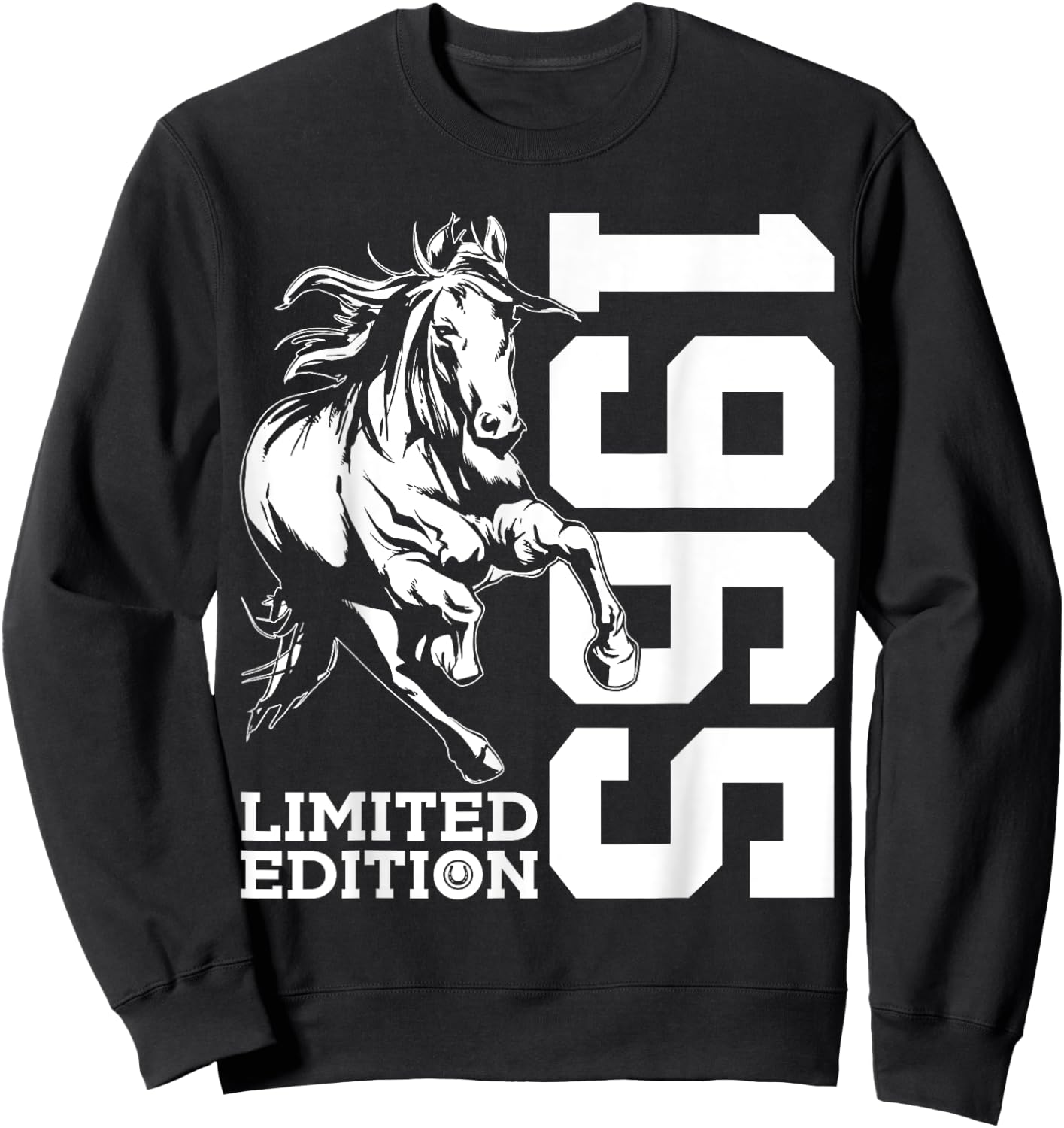 Riding 60th Birthday Horse Limited Edition 1965 Rider Sweatshirt - Sweatshirt | Black