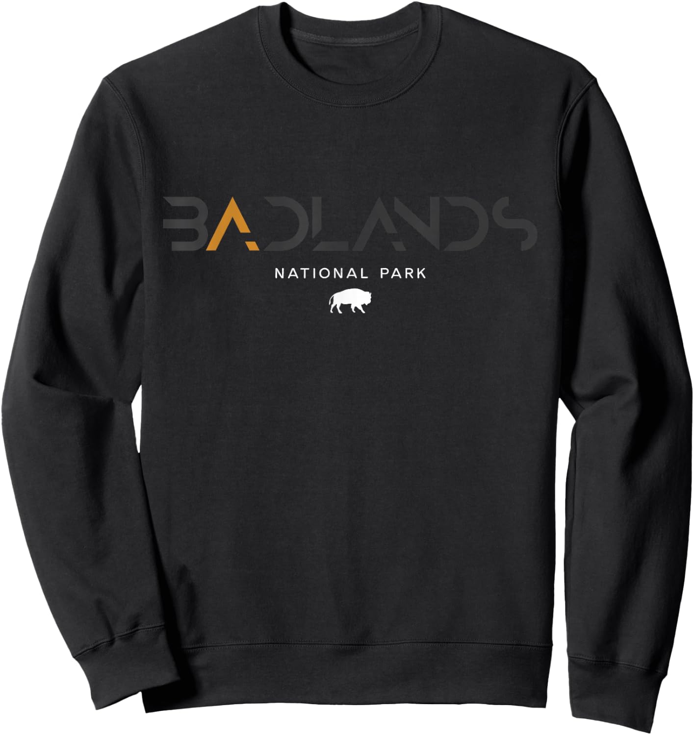 Badlands National Park South Dakota Tonal Retro Vintage Sweatshirt - Sweatshirt | Black