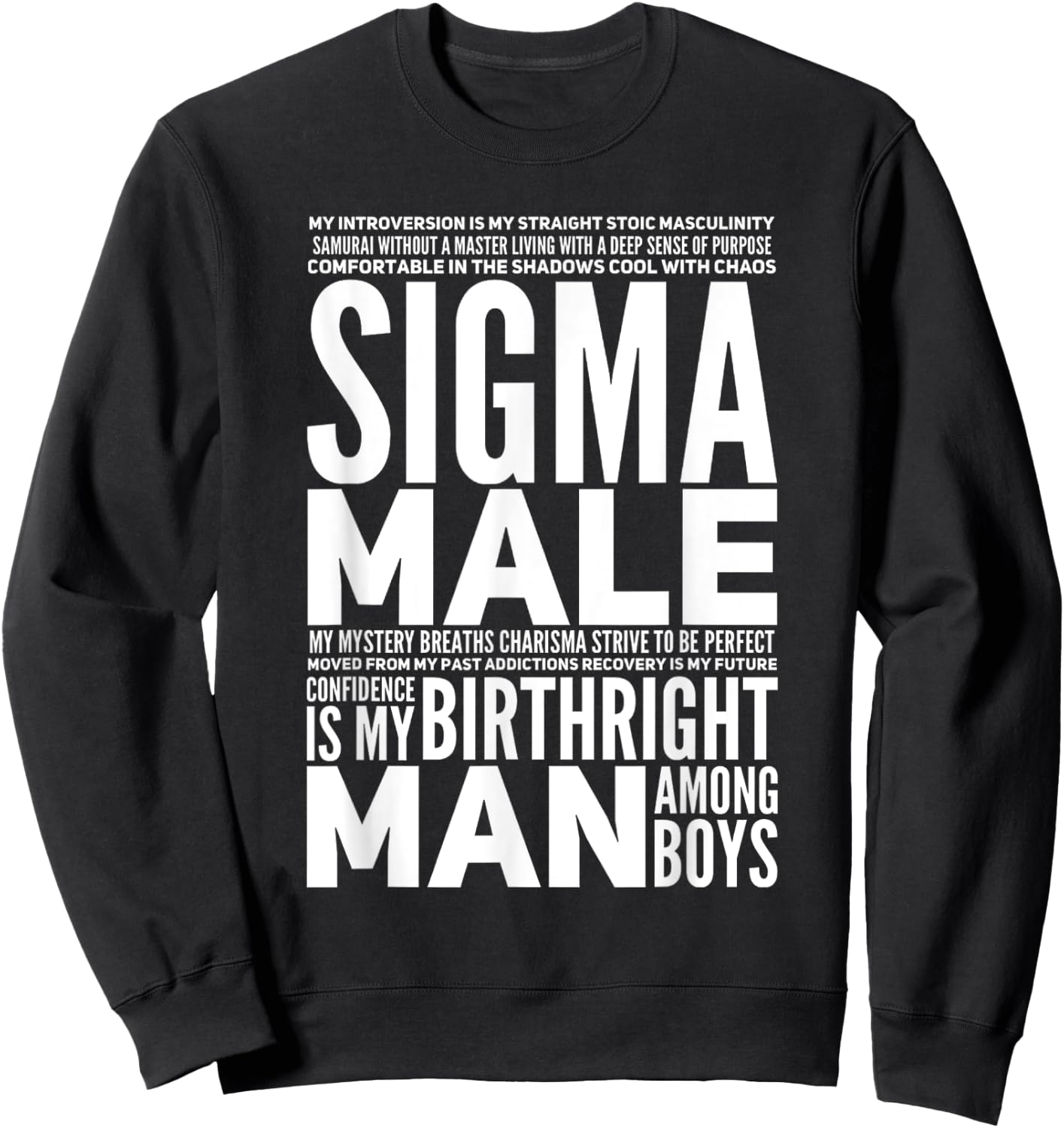 Sigma Male Sweatshirt - Sweatshirt | Black