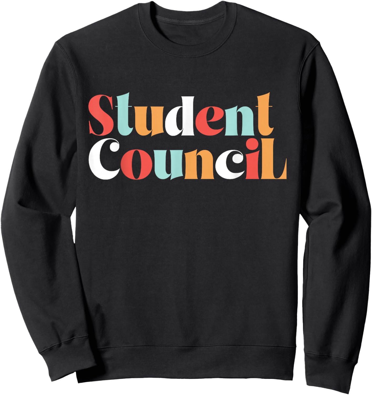 Student Council Groovy World Student Day Men Women Kids Sweatshirt - Sweatshirt | Black