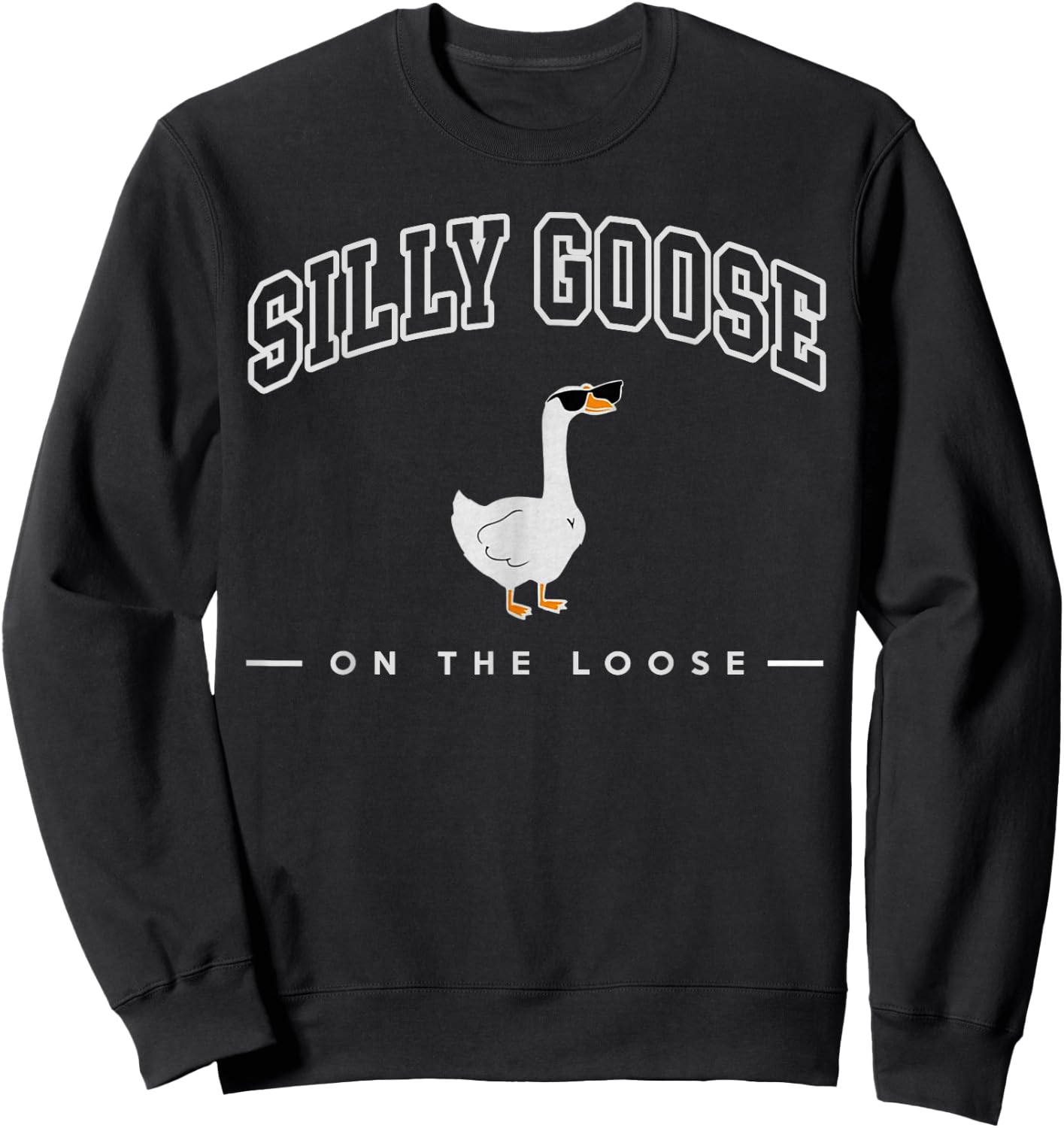 Silly Goose Shirt, Graphic Men, Funny Shirts Sweatshirt - Sweatshirt | Black