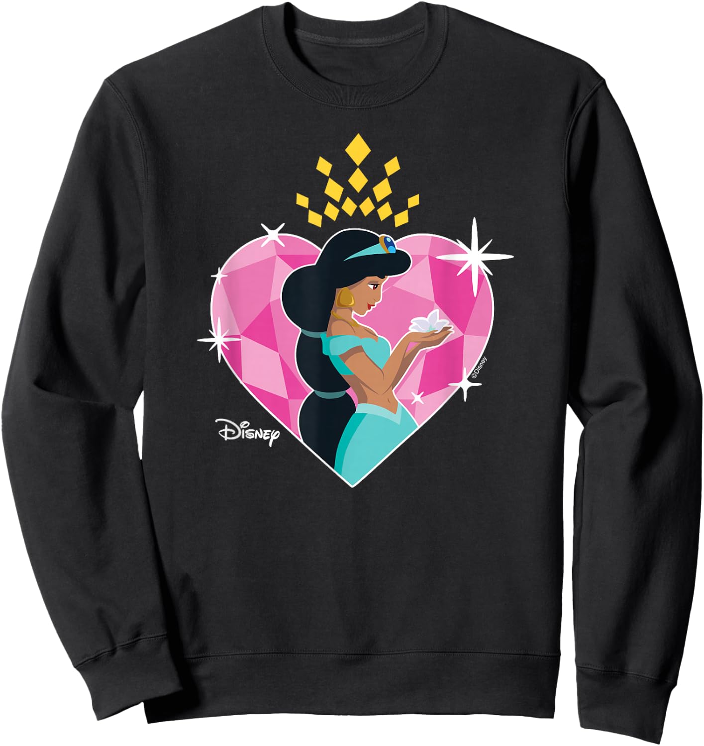 Disney Princess - Jasmine Heart Sweatshirt - Sweatshirt | Black