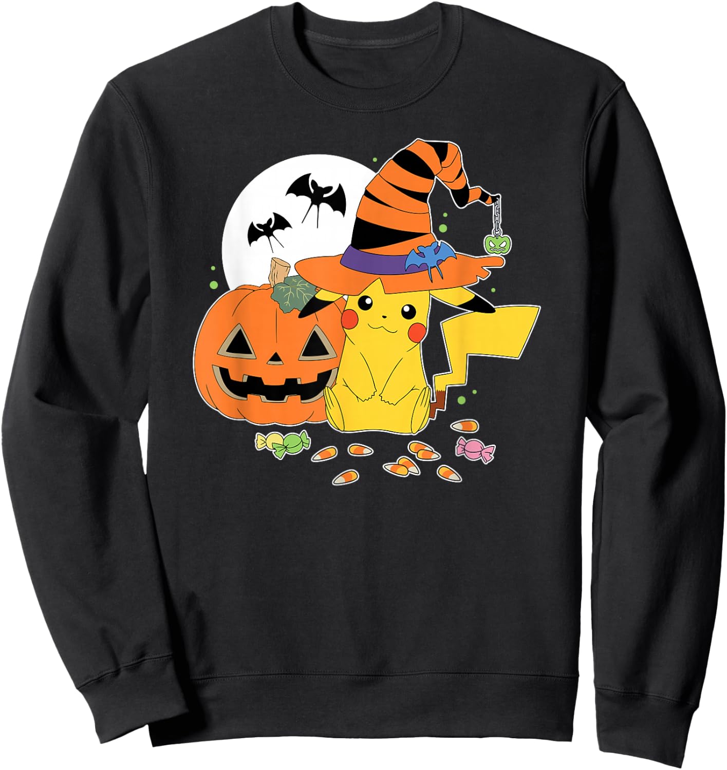 Pokémon - Witch Pikachu With Candy Sweatshirt - Sweatshirt | Black