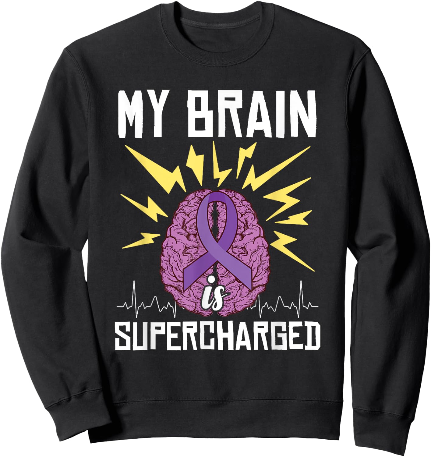 Epilepsy Awareness Men Sweatshirt - Sweatshirt | Black