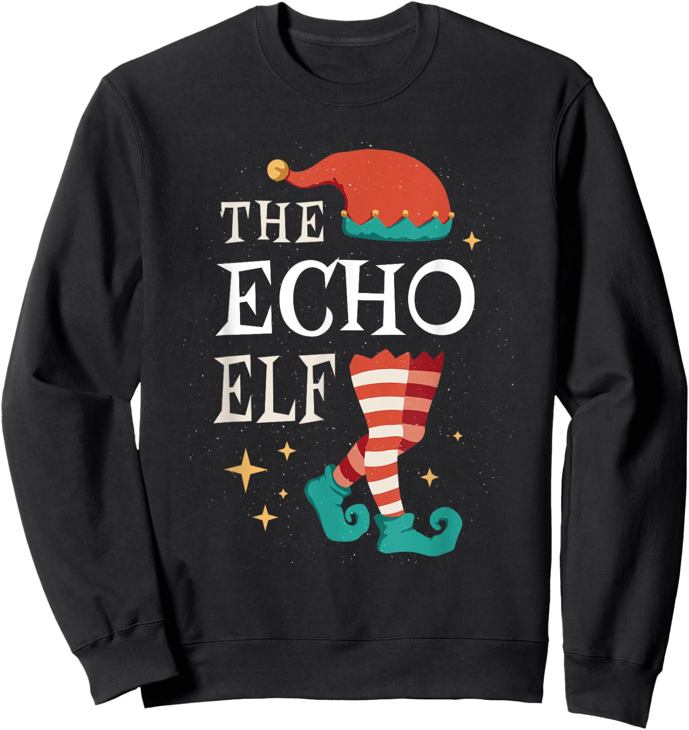 The Echo Elf Family Matching Group Christmas Funny Gifts Sweatshirt - Sweatshirt | Black