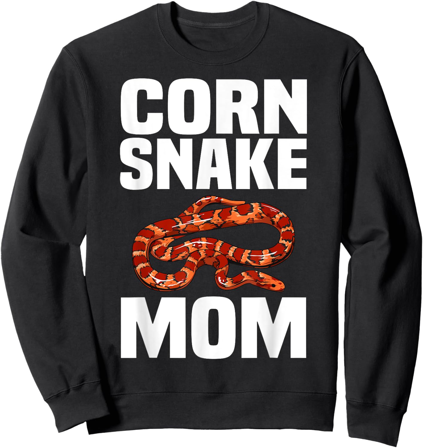 Cool Corn Snake Mom Mother Snake Lover Herpetology Sweatshirt - Sweatshirt | Black