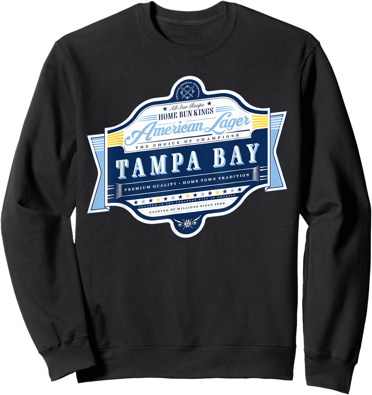 Classic Tampa Bay Beer Label - Tampeño Pride Sweatshirt - Sweatshirt | Black