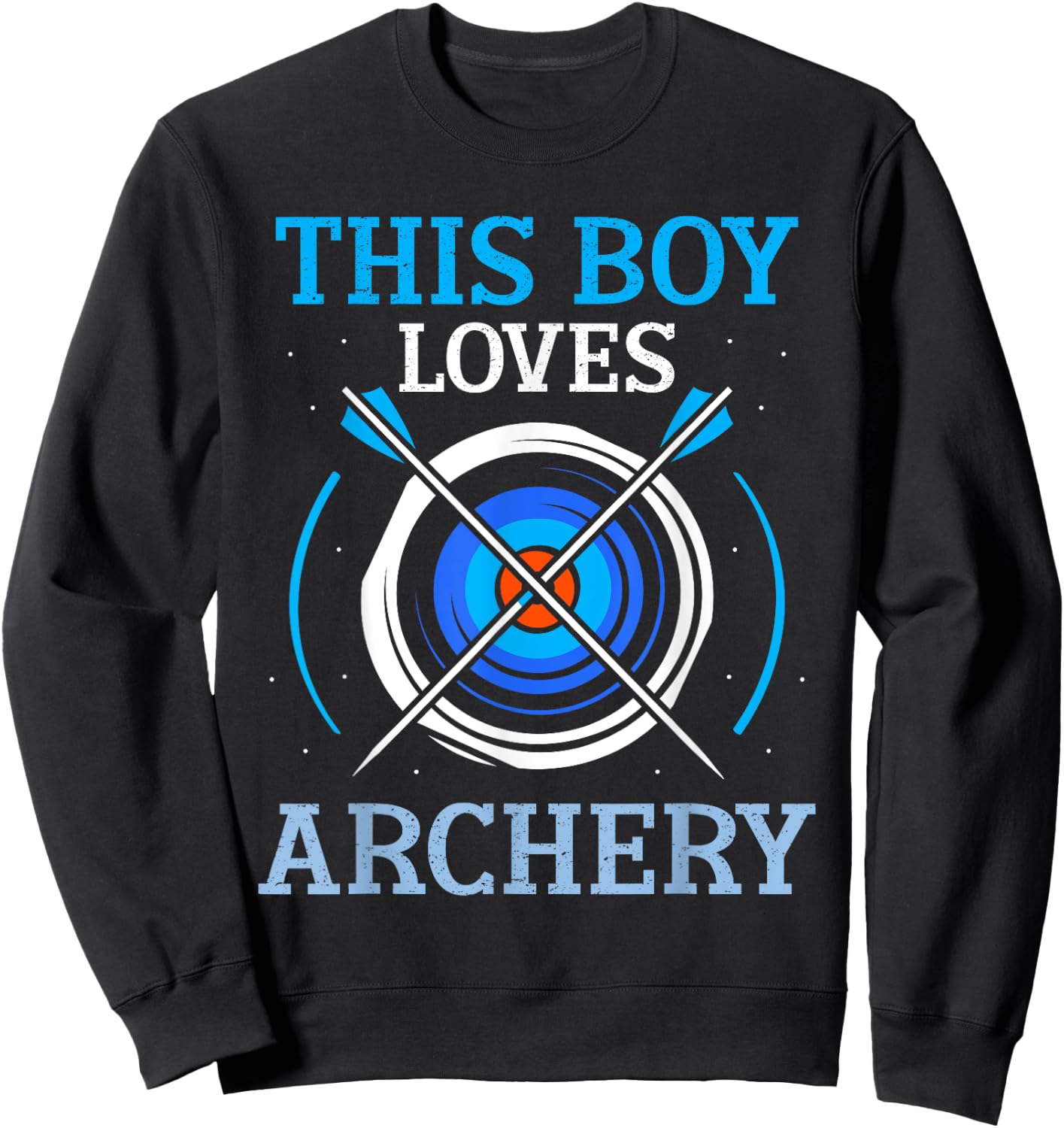 This Boy Loves Archery Archer Hobby Arrow Bow Sweatshirt - Sweatshirt | Black