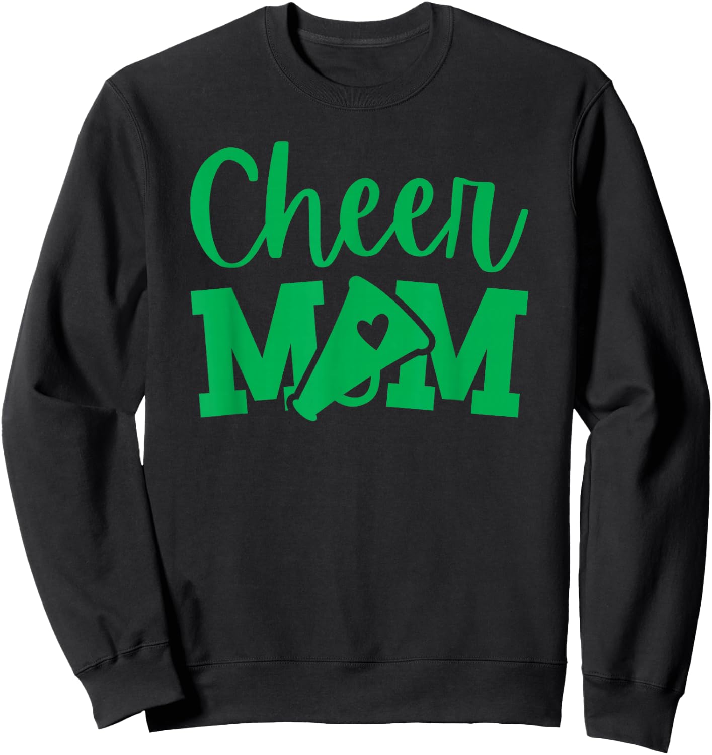 Cheer Mom Green Cheerleading Sweatshirt - Sweatshirt | Black