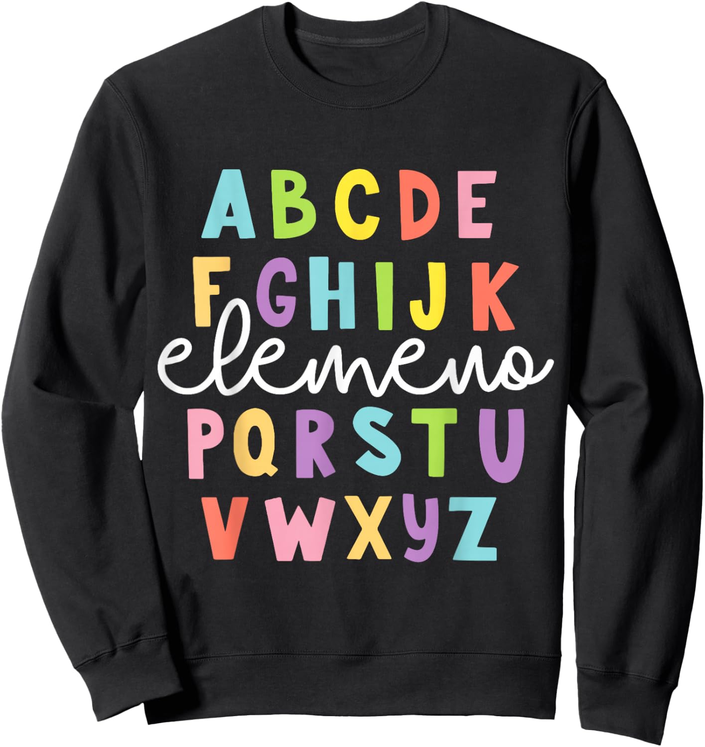 Alphabet ABC Elemeno Teacher Student Back To School Gift Sweatshirt - Sweatshirt | Black