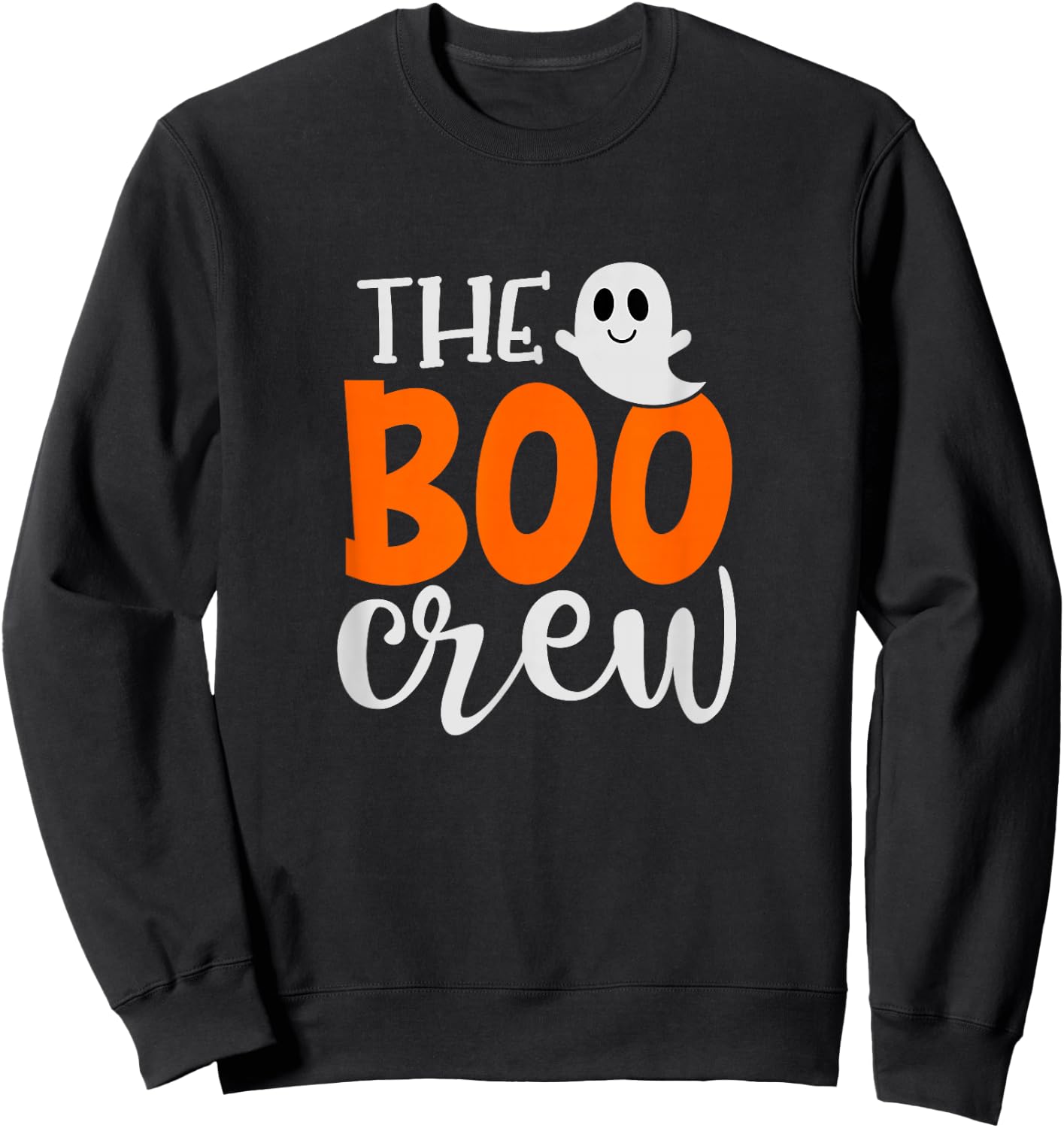 The Boo Crew, Halloween Ghost Costume, Halloween Fun Gift Sweatshirt - Sweatshirt | Black