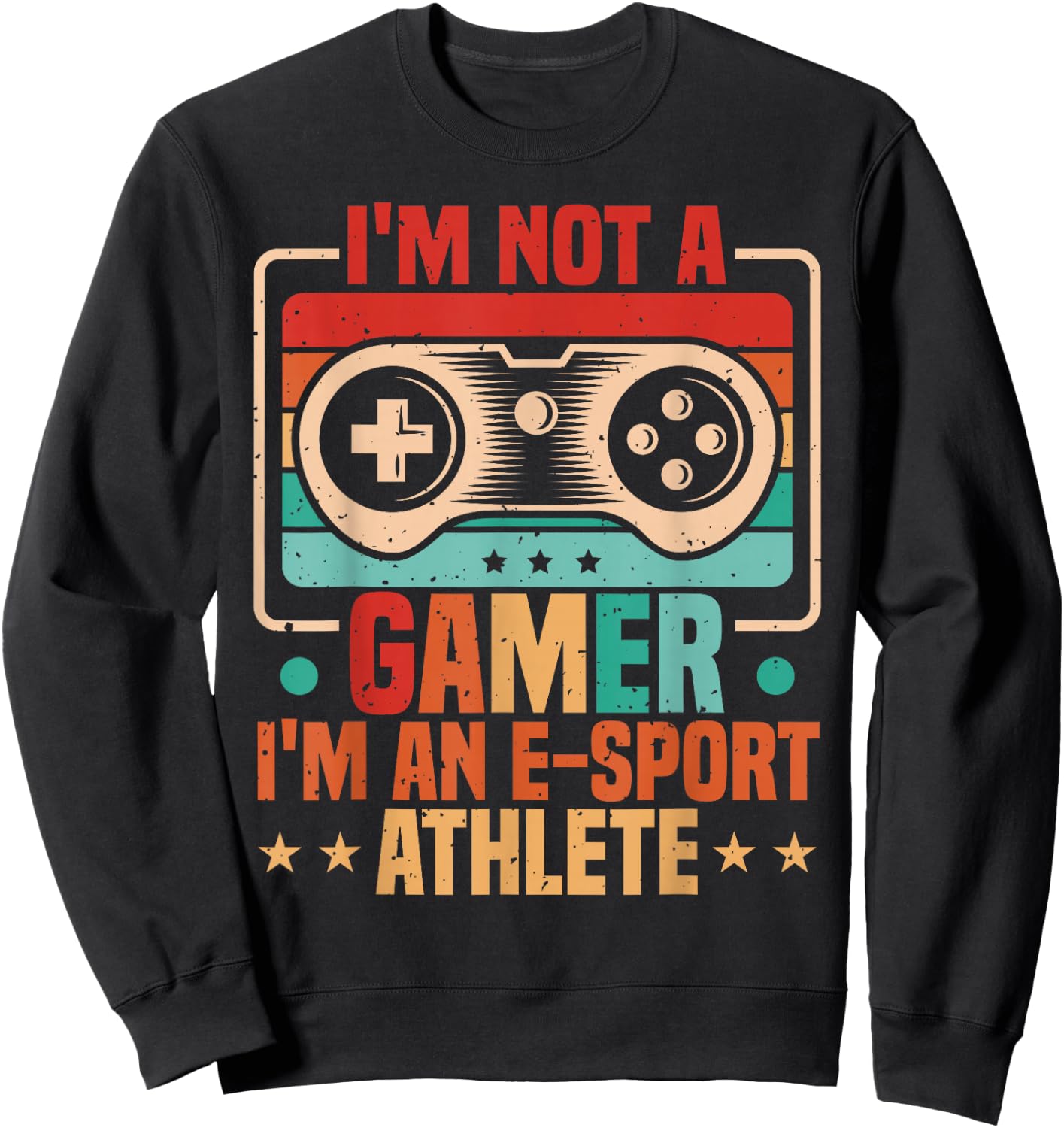 Gamer & E-Sport Athlete, Funny Video Games & eSport Gaming Sweatshirt - Sweatshirt | Black