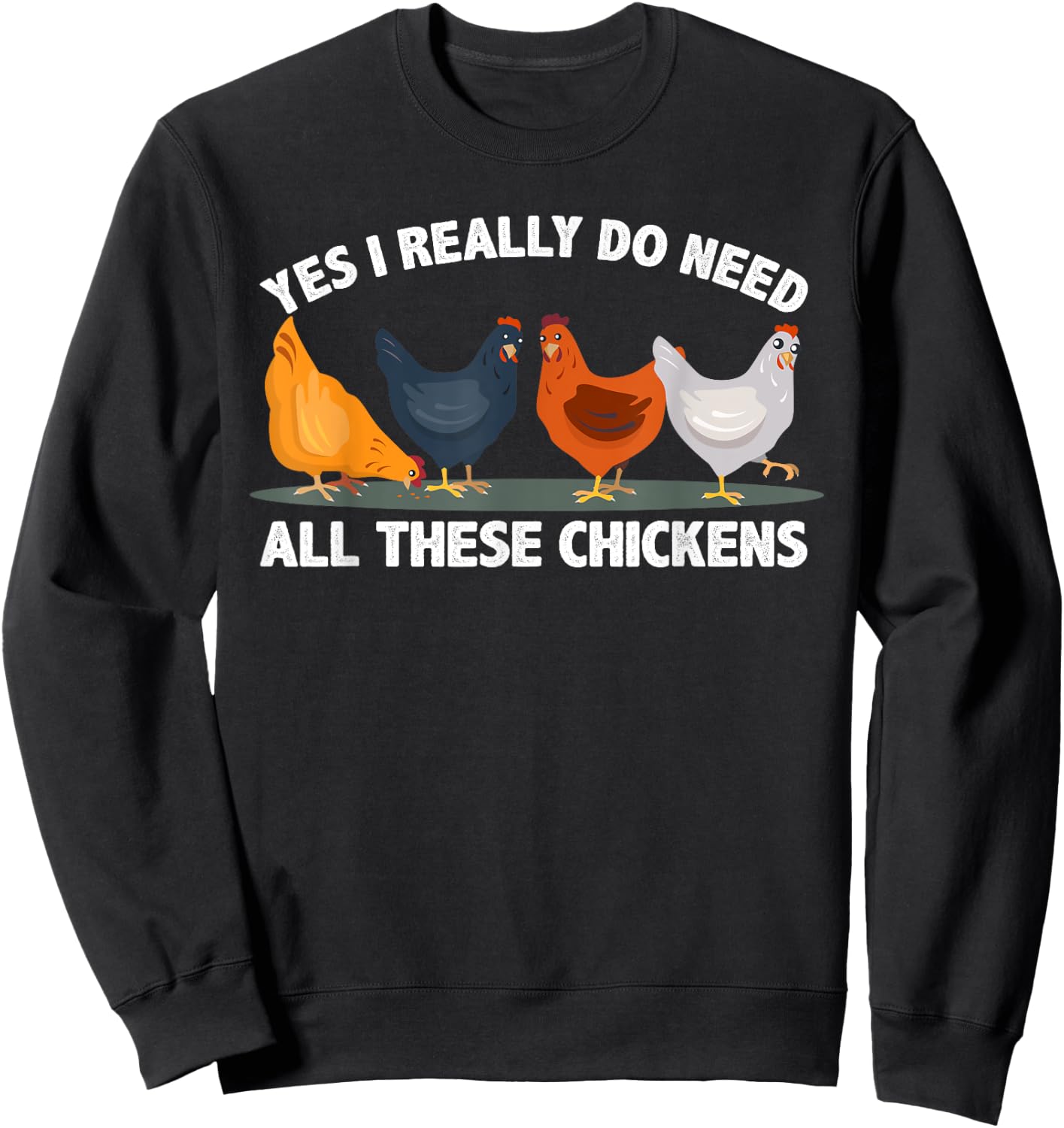 Best Chicken Art Women Poultry Farm Chicken Farmer Sweatshirt - Sweatshirt | Black