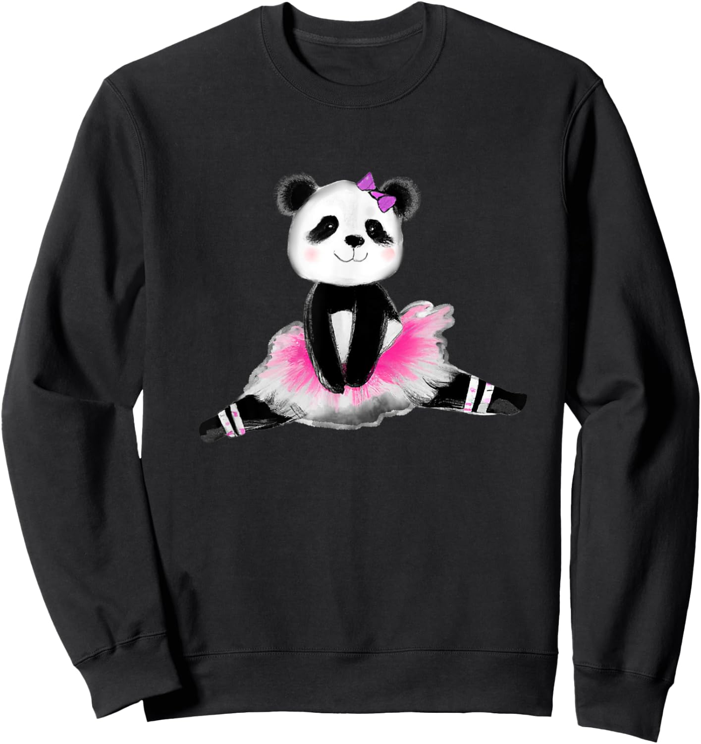 Panda bear,panda ballerina . Sweatshirt - Sweatshirt | Black