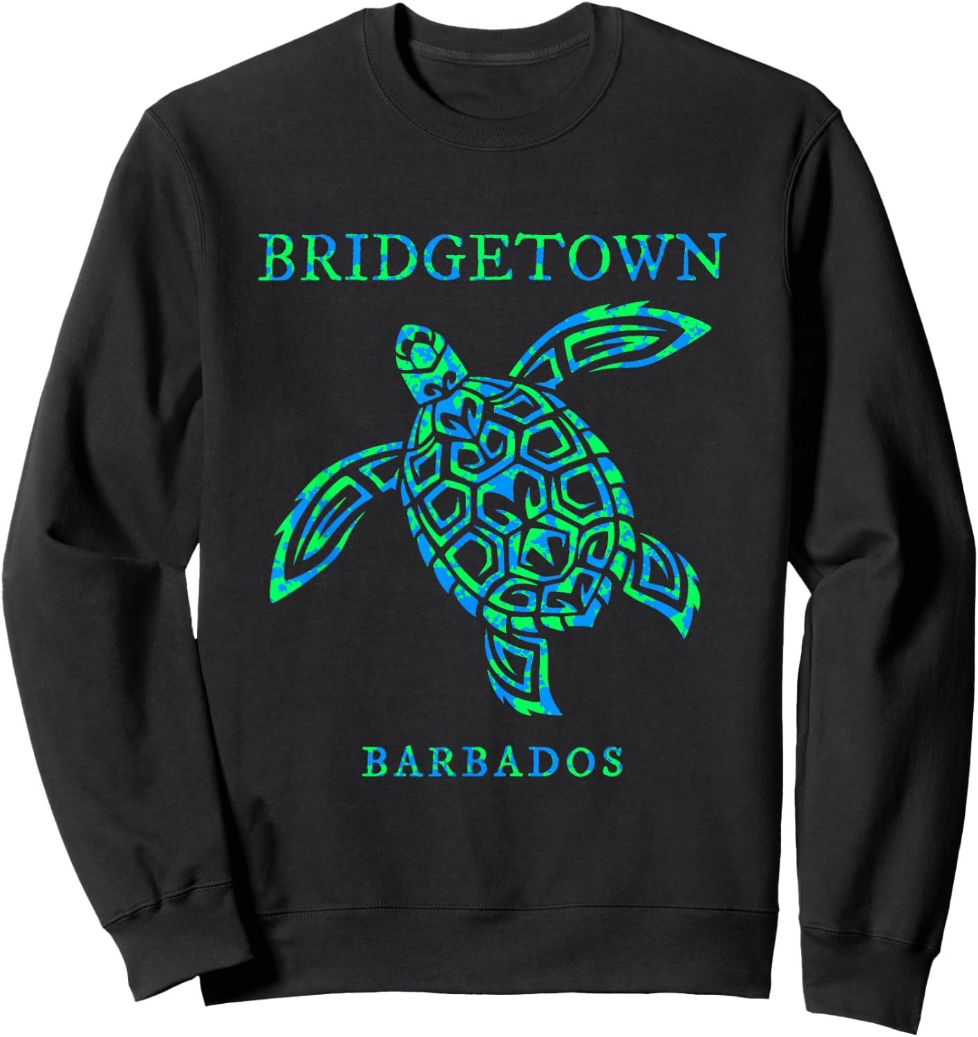 Bridgetown Barbados Sea Turtle Boys Girls Toddler Souvenir Sweatshirt - Sweatshirt | Black