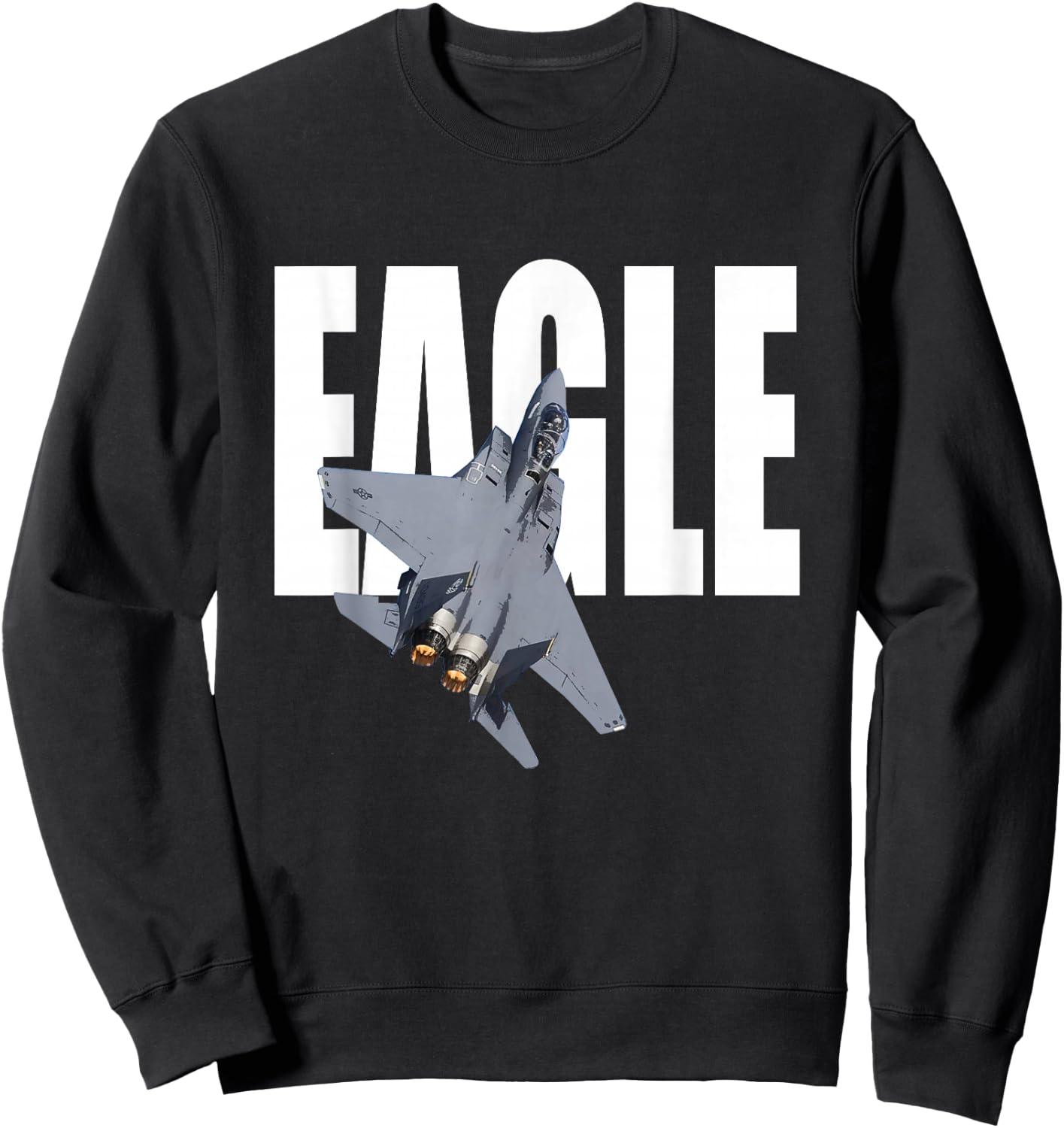 F-15 Eagle F15 Fighter Plane Sweatshirt - Sweatshirt | Black