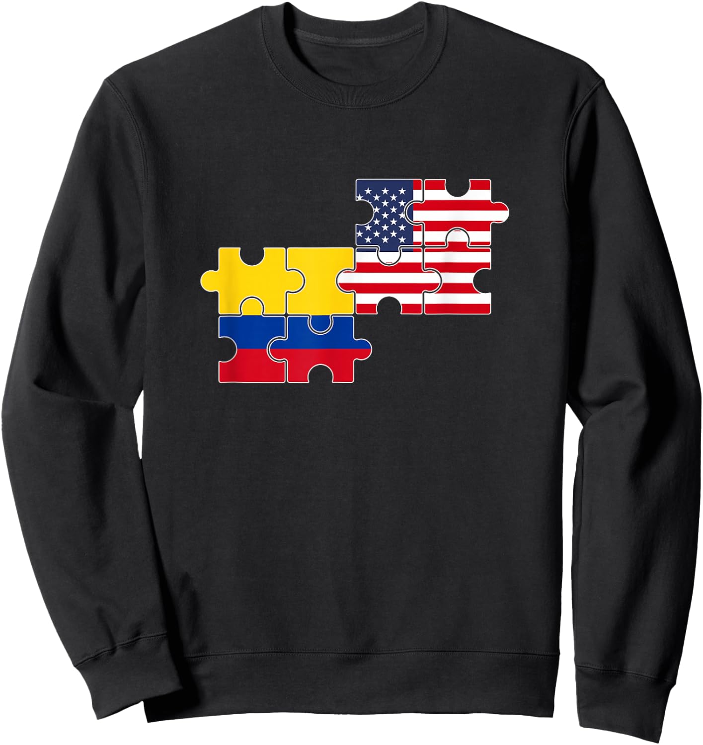 Colombia USA Flag American Colombian Sweatshirt - Sweatshirt | Black