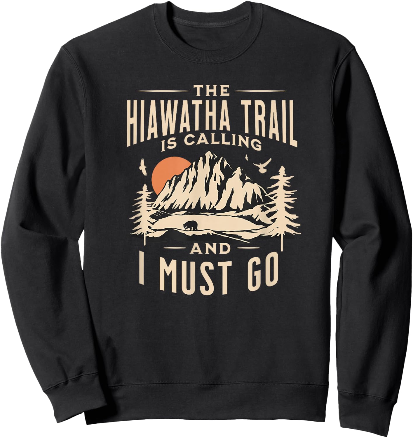 Hiawatha Trail Idaho Montana Sweatshirt - Sweatshirt | Black