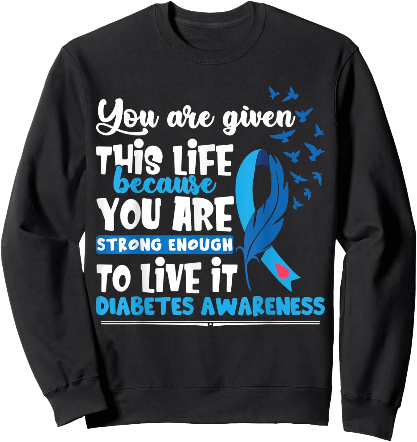 T1D Diabetes Awareness Sweatshirt - Sweatshirt | Black