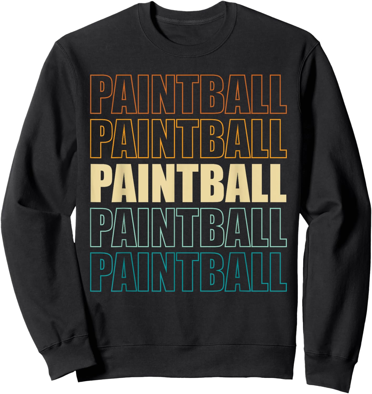 Vintage Paintball Paintballing Paintballer Retro Sweatshirt - Sweatshirt | Black