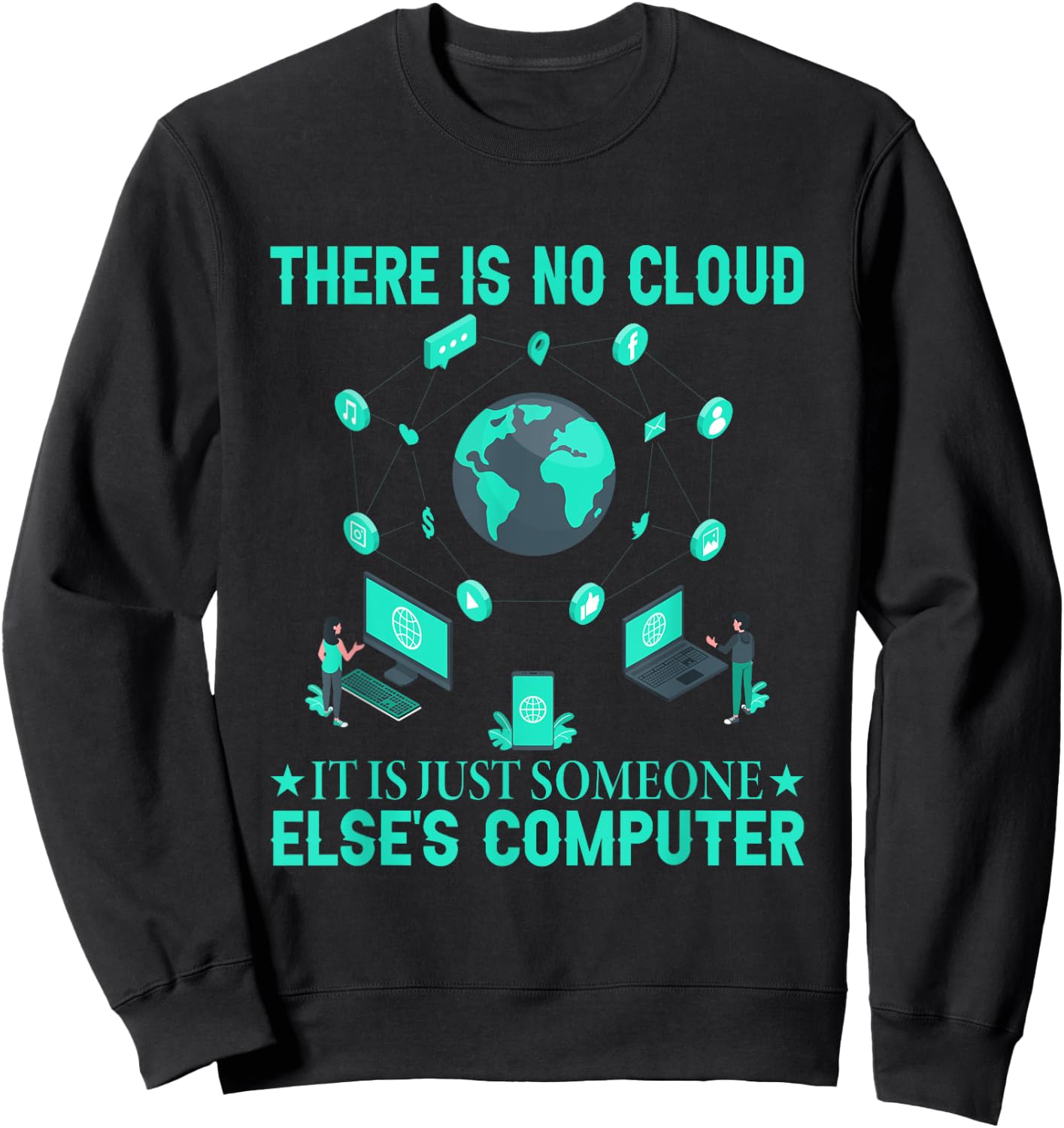Network Technician Funny Sayings for VLAN Sweatshirt - Sweatshirt | Black