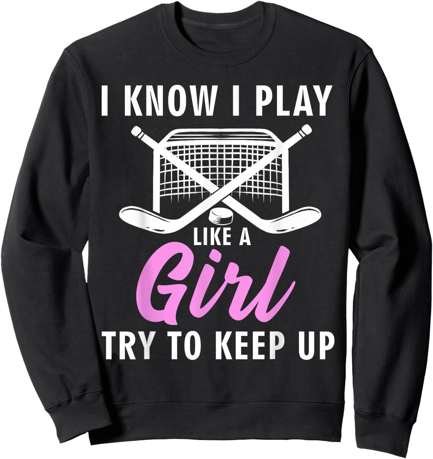 Cool Ice Hockey Girls Field Hockey Lover Team Sweatshirt - Sweatshirt | Black