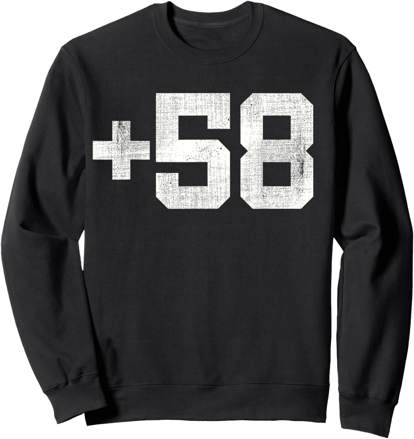Venezuela country code, plus fifty eight (+58) Sweatshirt - Sweatshirt | Black
