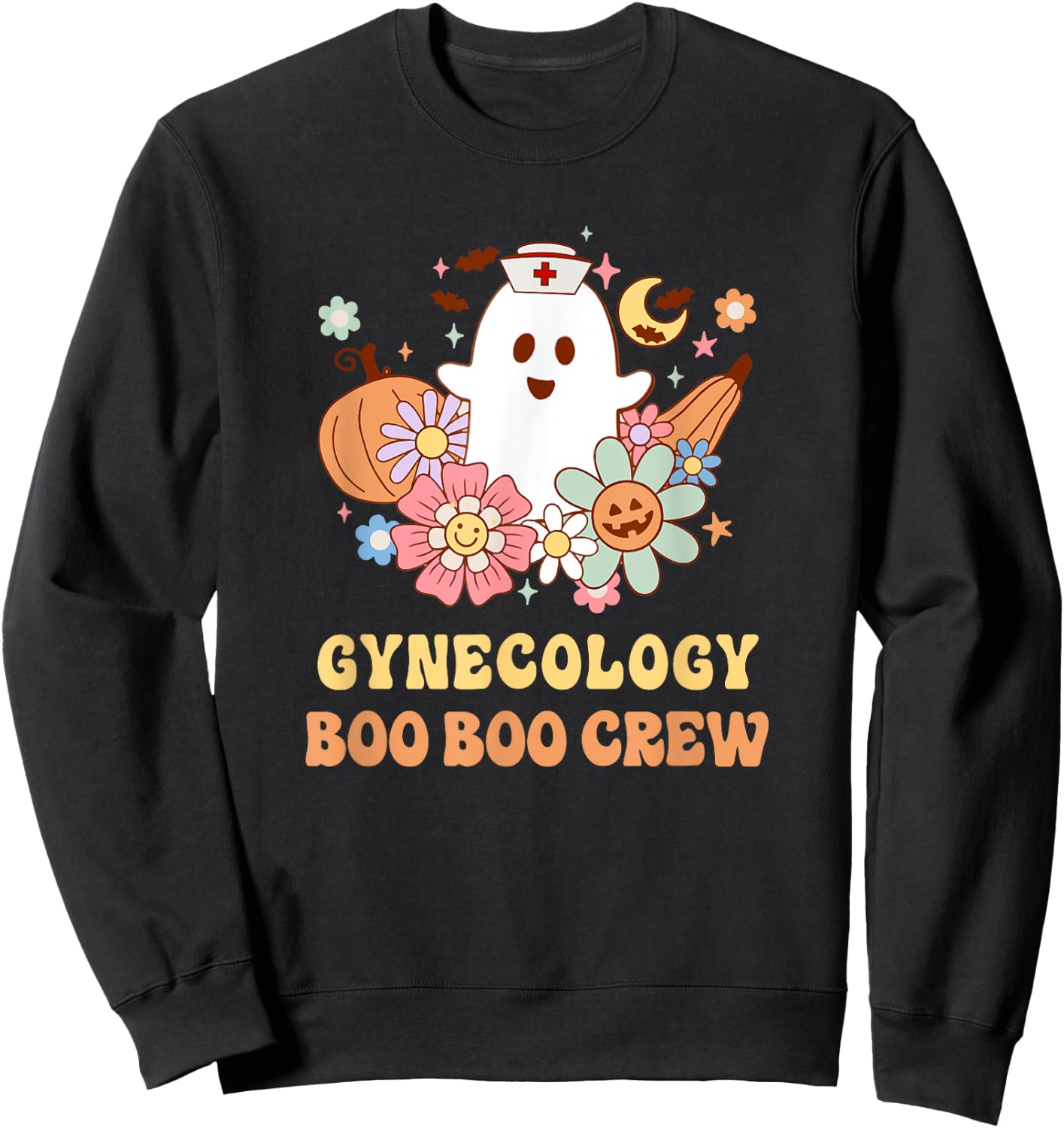 Gynecology Boo Boo Crew Nurse Halloween Sweatshirt - Sweatshirt | Black