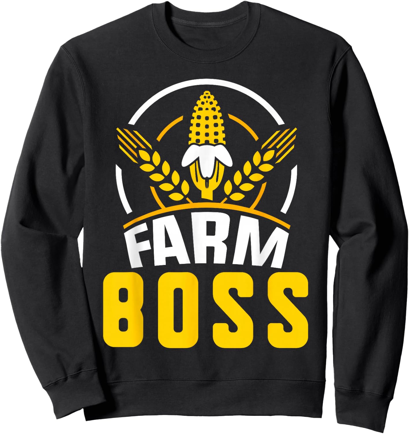 Farm Boss Job Farmer Farming Hobby Sweatshirt - Sweatshirt | Black