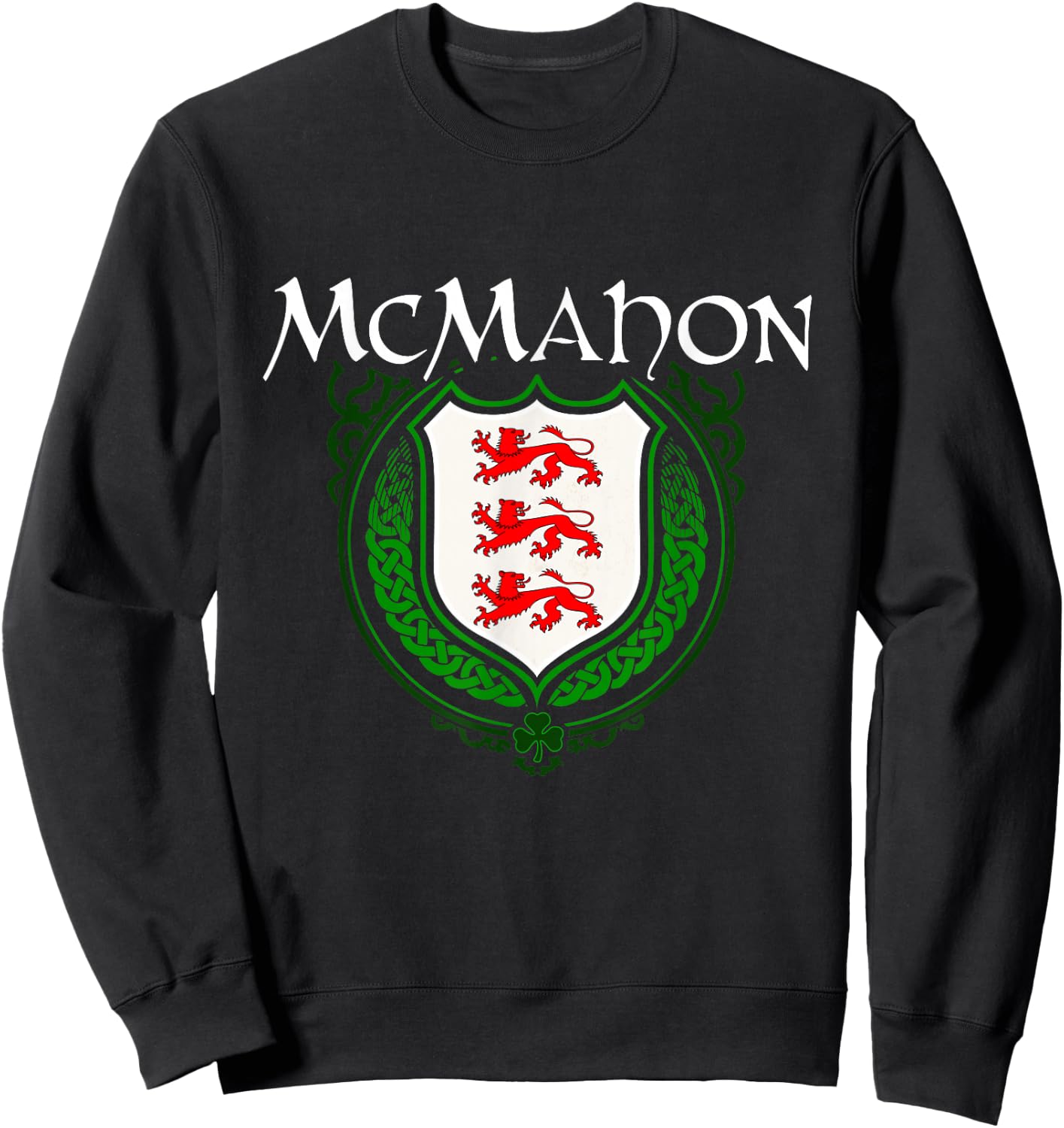 McMahon Surname Irish Clan Tartan Badge Ireland Sweatshirt - Sweatshirt | Black