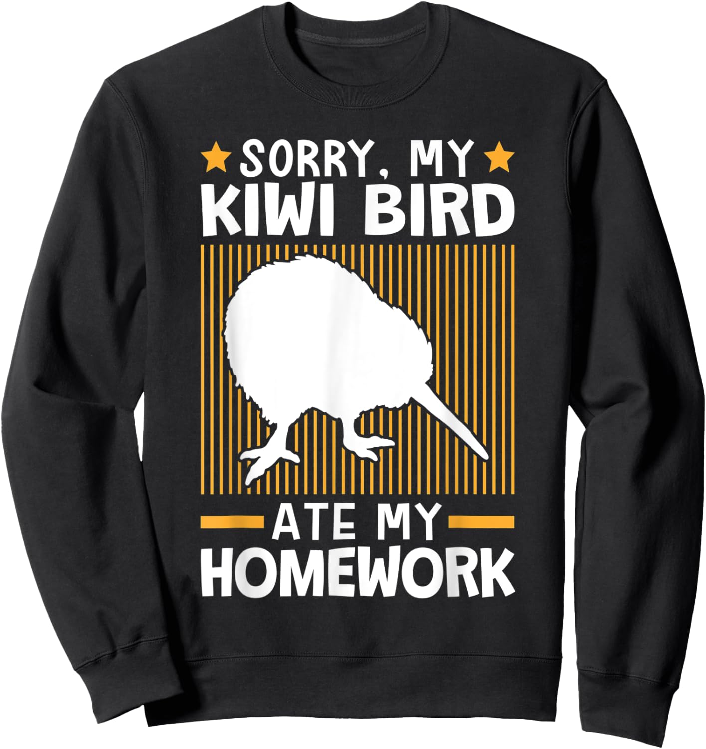 Kiwi Bird ate my homework flightless Kiwi bird Sweatshirt - Sweatshirt | Black