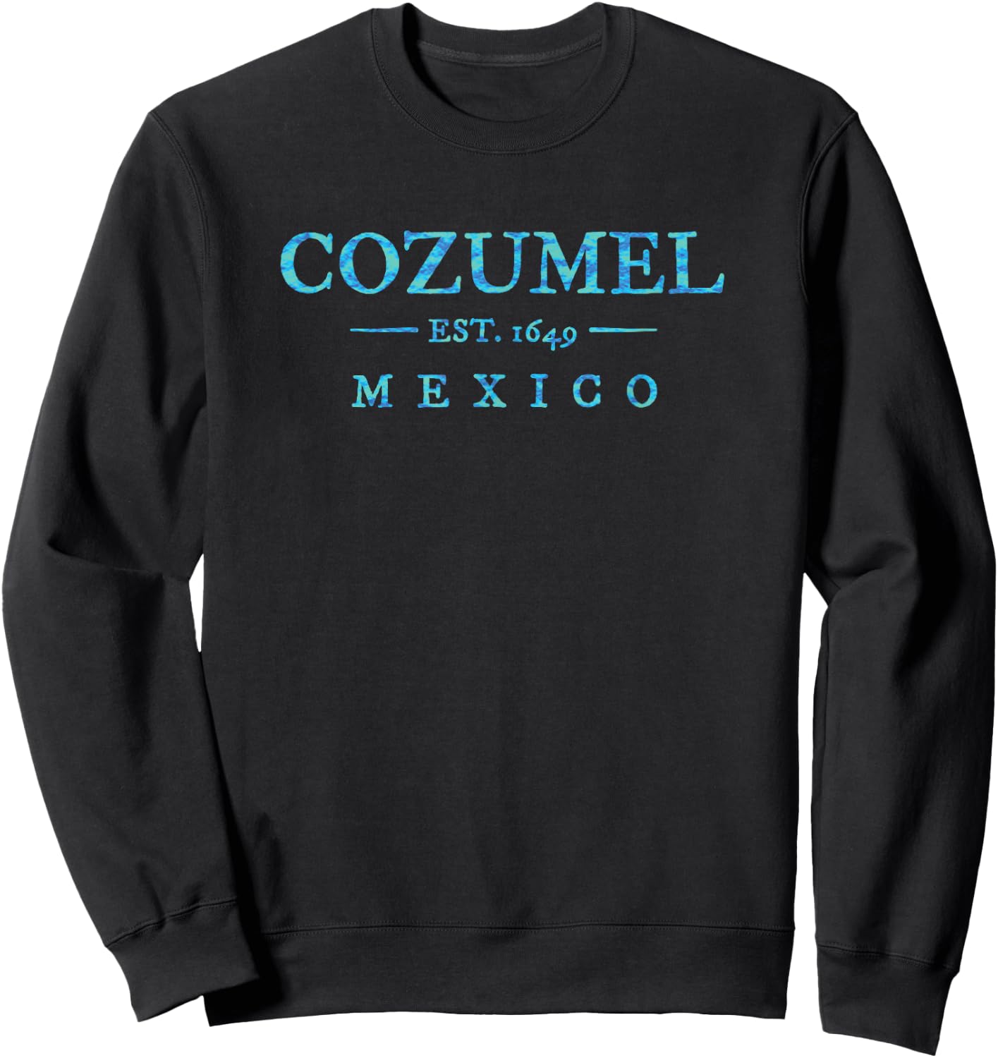 Cozumel Mexico Colorful Retro Throwback Boys Girls Souvenir Sweatshirt - Sweatshirt | Black